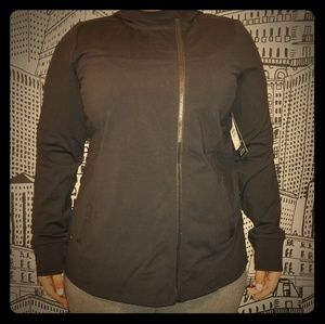 Black Scuba Performance Zip Hoodie